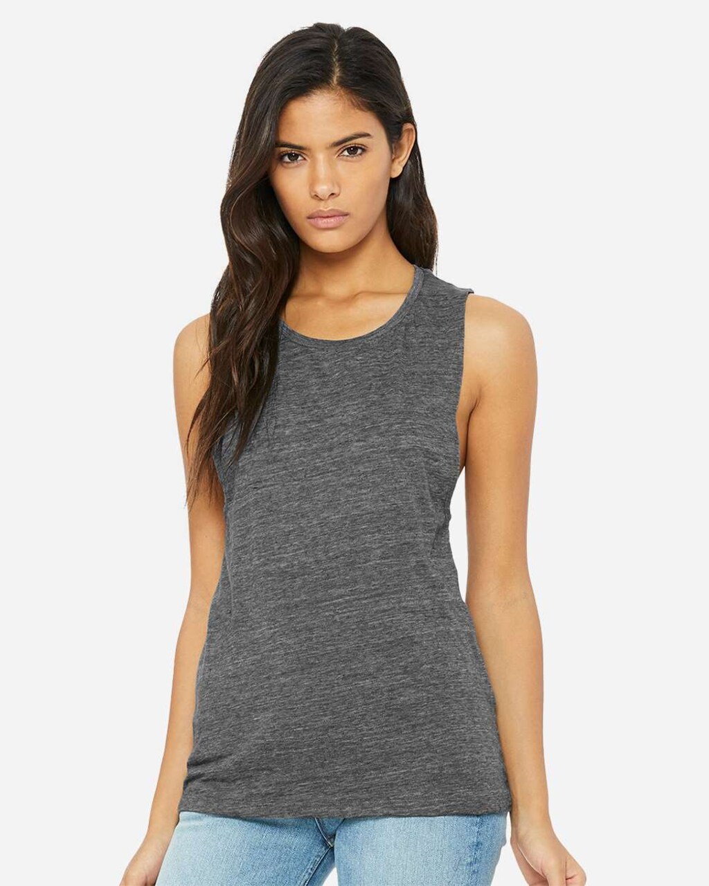 BELLA + CANVAS Women’s Flowy Scoop Muscle Tank Sleeveless Top for Summer Wear